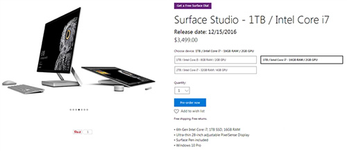 微软Surface一体机开放预订 面向专业用户对抗苹果iMac2