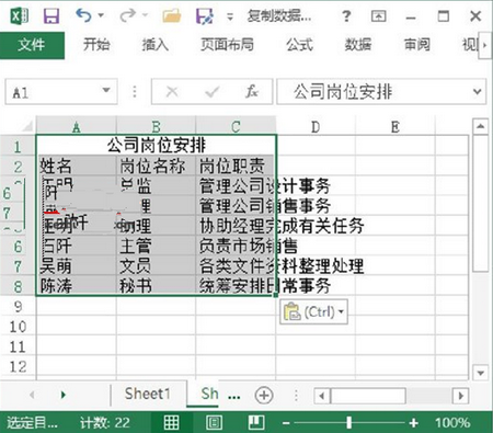图2　粘贴数据