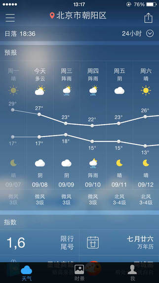 墨迹天气 for iPhone（天气查询）