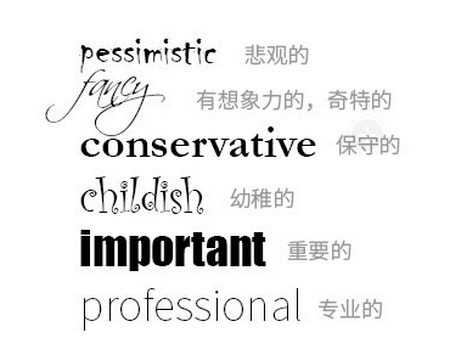 了解字体的性格