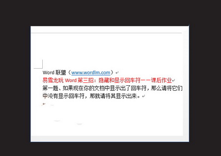 Word2013隐藏回车符的方法