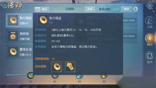 天下势力活动玩法详细介绍