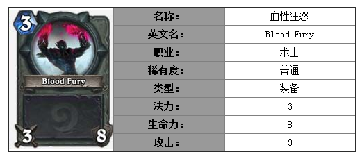 炉石传说血性狂怒术士装备图鉴攻略