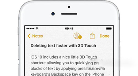 3D Touch快速删除大段文字方法